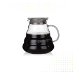 Heat Resistant Glass Coffee Server with Rubber Lid - 600 ML